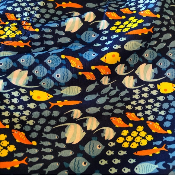 UVSkinz Boys Size 5 Blue Fish Swimming Trunks Baiting Shorts Mesh Lining Pocket - Picture 12 of 16